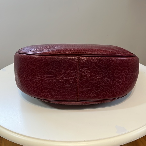 Cartier Must De Cartier Bordeaux Half Moon Leather Shoulder Bag Authentic VTG - Picture 12 of 17